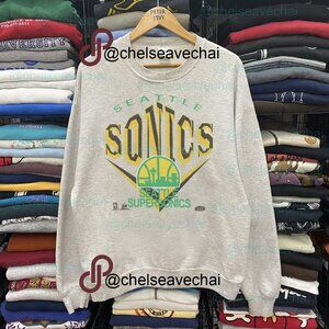 Vintage Seattle Supersonics Logo Basketball Sweatshirt Seattle Supersonics shirt